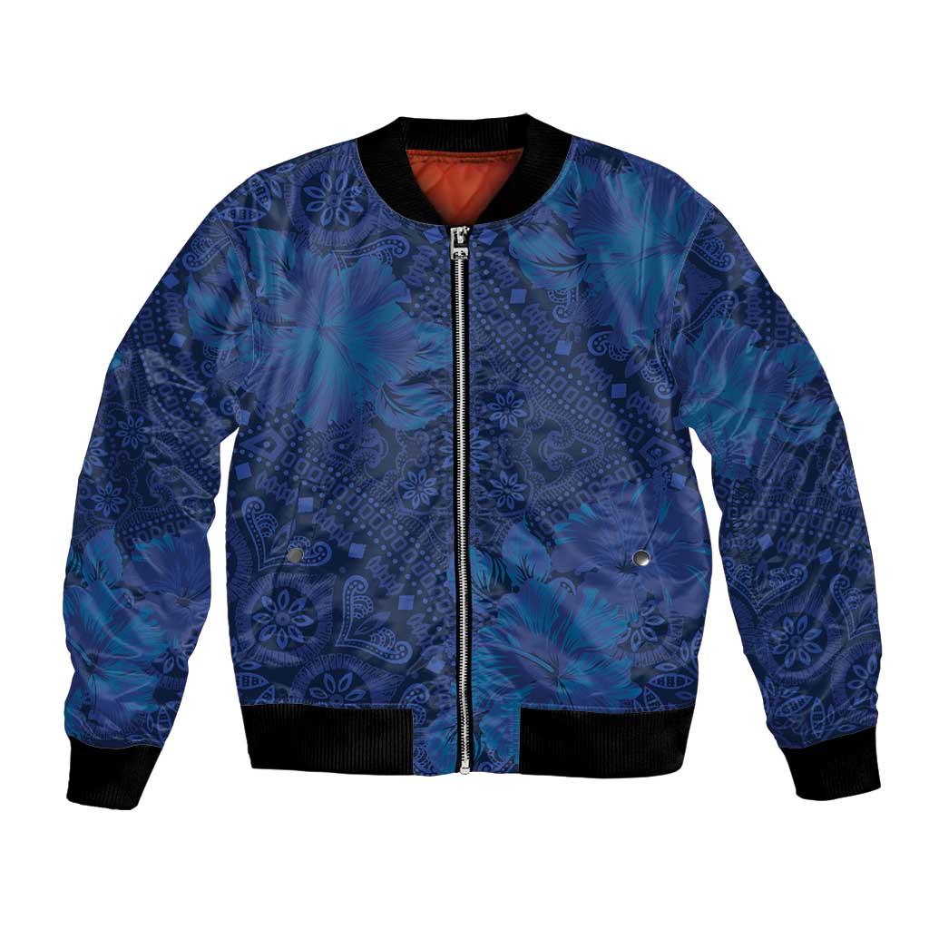 Hibiscus Mix ShweShwe African Pattern Bomber Jacket - Wonder Print Shop