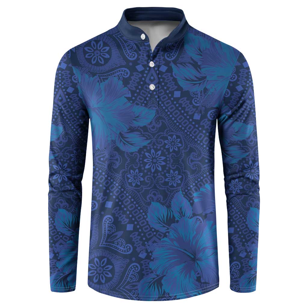 Hibiscus Mix ShweShwe African Pattern Button Sweatshirt - Wonder Print Shop