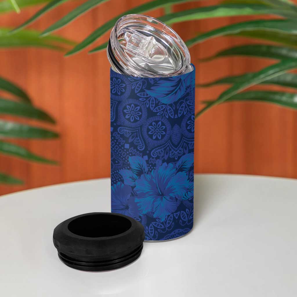 Hibiscus Mix ShweShwe African Pattern 4 in 1 Can Cooler Tumbler - Wonder Print Shop