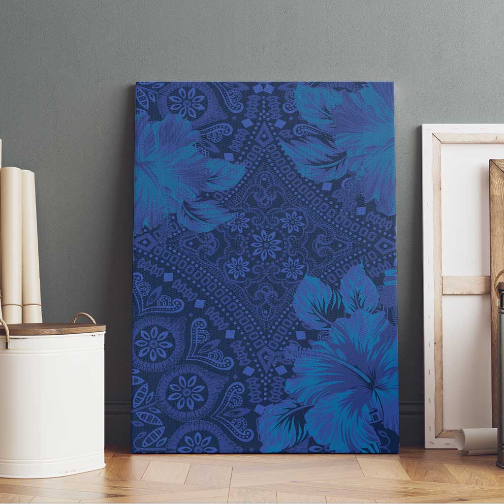 Hibiscus Mix ShweShwe African Pattern Canvas Wall Art - Wonder Print Shop