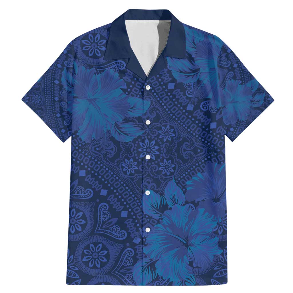 Hibiscus Mix ShweShwe African Pattern Family Matching Mermaid Dress and Hawaiian Shirt - Wonder Print Shop