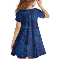 Hibiscus Mix ShweShwe African Pattern Family Matching Off The Shoulder Long Sleeve Dress and Hawaiian Shirt - Wonder Print Shop