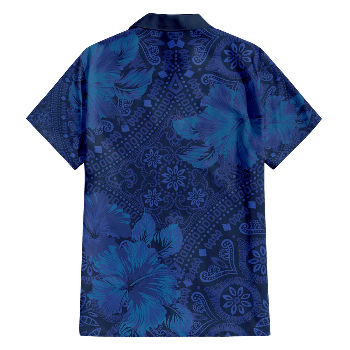 Hibiscus Mix ShweShwe African Pattern Family Matching Off The Shoulder Long Sleeve Dress and Hawaiian Shirt - Wonder Print Shop