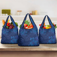 Hibiscus Mix ShweShwe African Pattern Grocery Bag - Wonder Print Shop