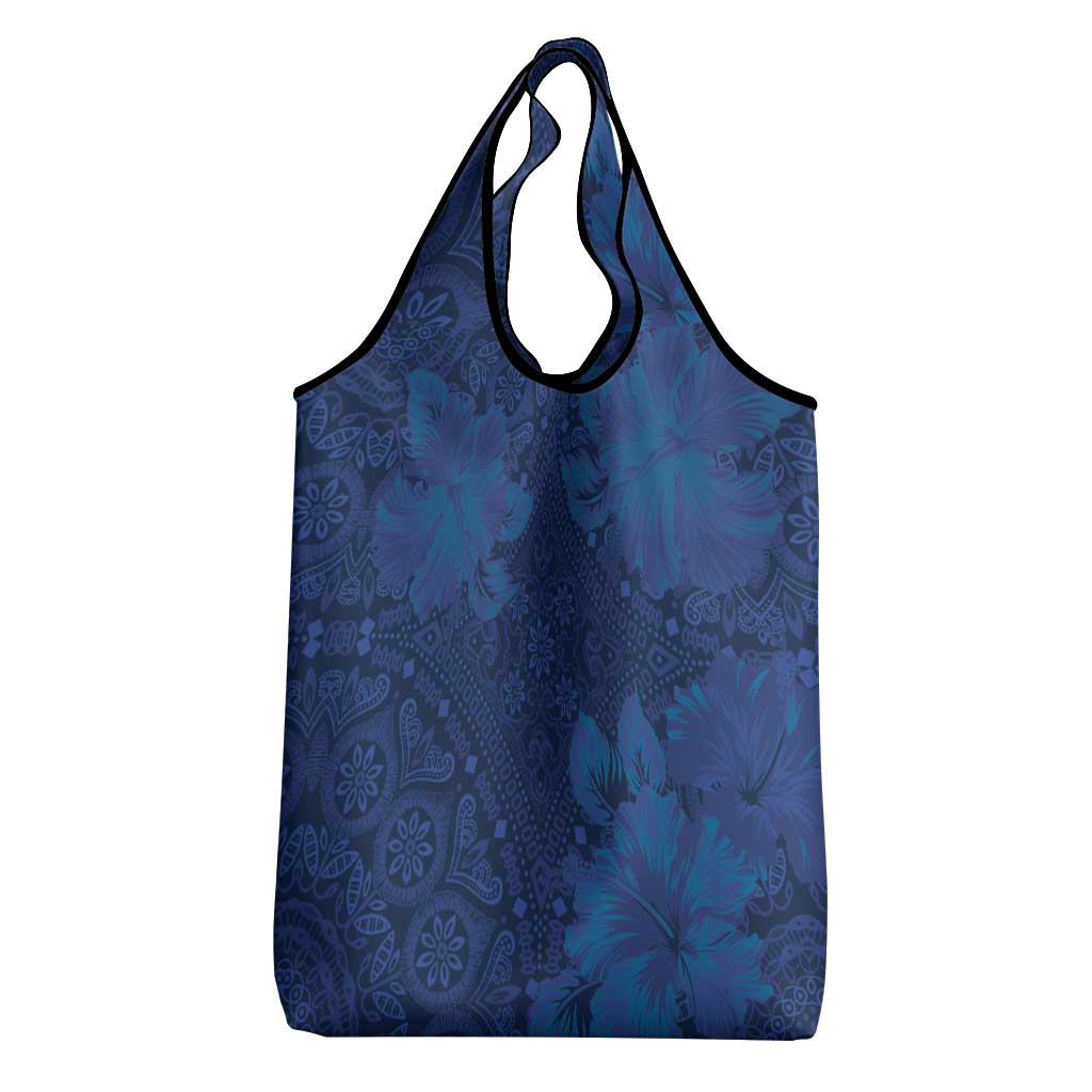 Hibiscus Mix ShweShwe African Pattern Grocery Bag - Wonder Print Shop
