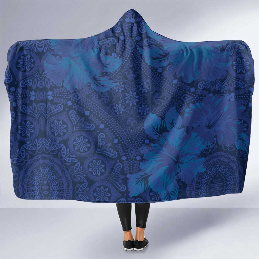 Hibiscus Mix ShweShwe African Pattern Hooded Blanket - Wonder Print Shop