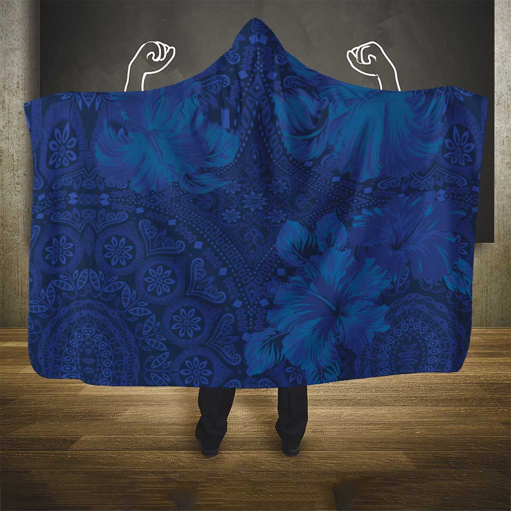 Hibiscus Mix ShweShwe African Pattern Hooded Blanket - Wonder Print Shop