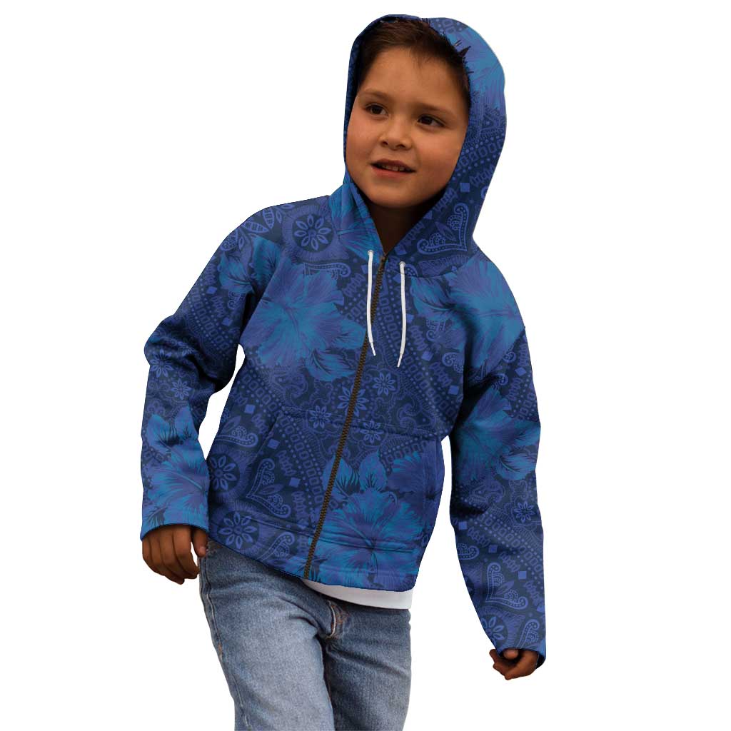 Hibiscus Mix ShweShwe African Pattern Kid Hoodie - Wonder Print Shop