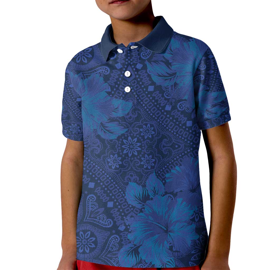 Hibiscus Mix ShweShwe African Pattern Kid Polo Shirt - Wonder Print Shop