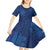 Hibiscus Mix ShweShwe African Pattern Kid Short Sleeve Dress - Wonder Print Shop