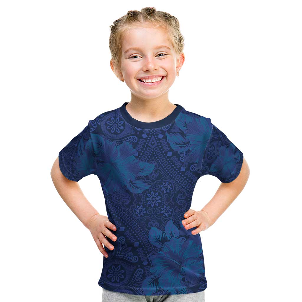 Hibiscus Mix ShweShwe African Pattern Kid T Shirt - Wonder Print Shop