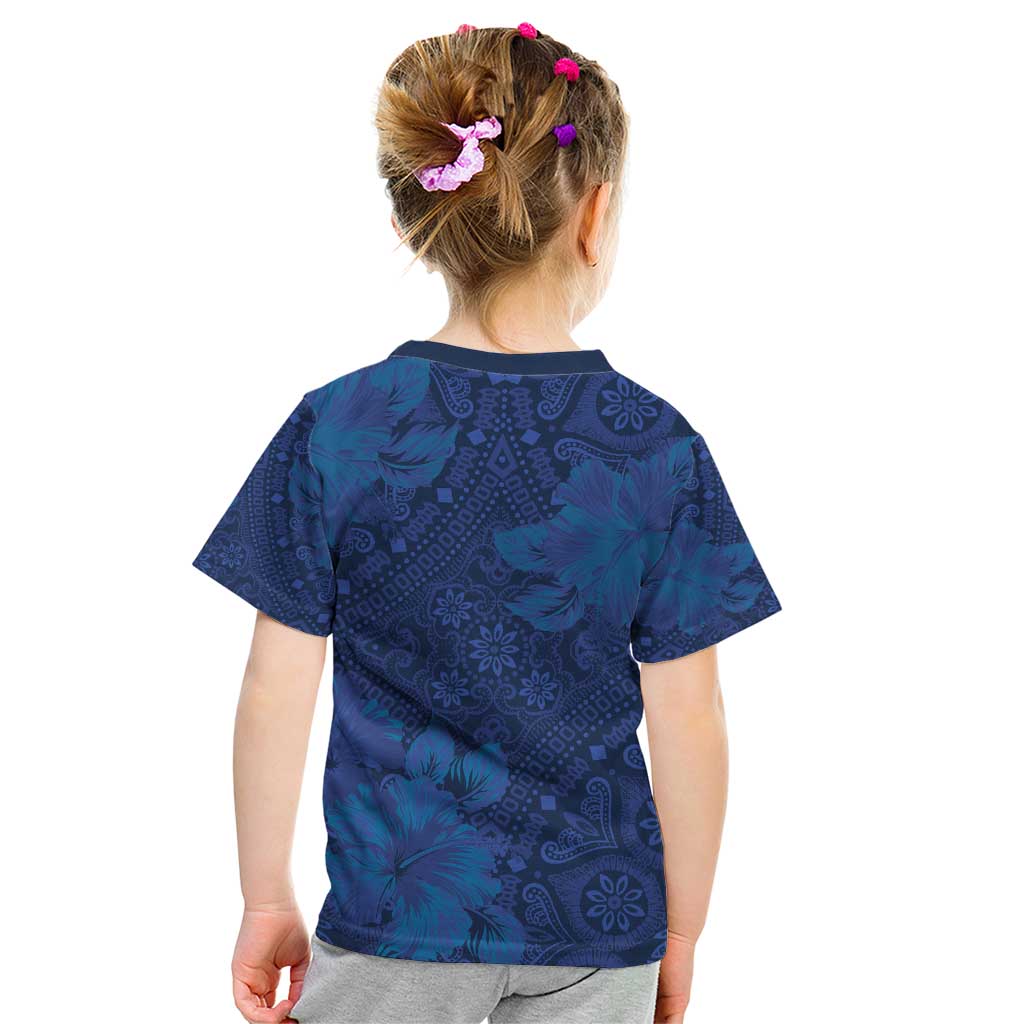 Hibiscus Mix ShweShwe African Pattern Kid T Shirt - Wonder Print Shop