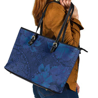Hibiscus Mix ShweShwe African Pattern Leather Tote Bag - Wonder Print Shop