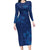 Hibiscus Mix ShweShwe African Pattern Long Sleeve Bodycon Dress - Wonder Print Shop