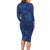 Hibiscus Mix ShweShwe African Pattern Long Sleeve Bodycon Dress - Wonder Print Shop