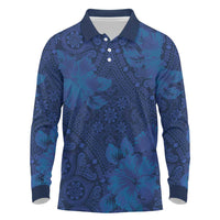 Hibiscus Mix ShweShwe African Pattern Long Sleeve Polo Shirt - Wonder Print Shop