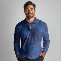 Hibiscus Mix ShweShwe African Pattern Long Sleeve Polo Shirt - Wonder Print Shop