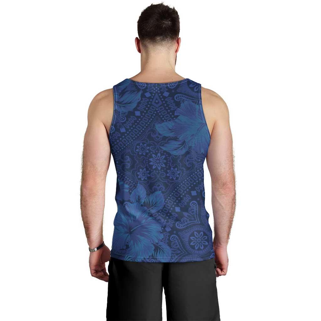 Hibiscus Mix ShweShwe African Pattern Men Tank Top - Wonder Print Shop