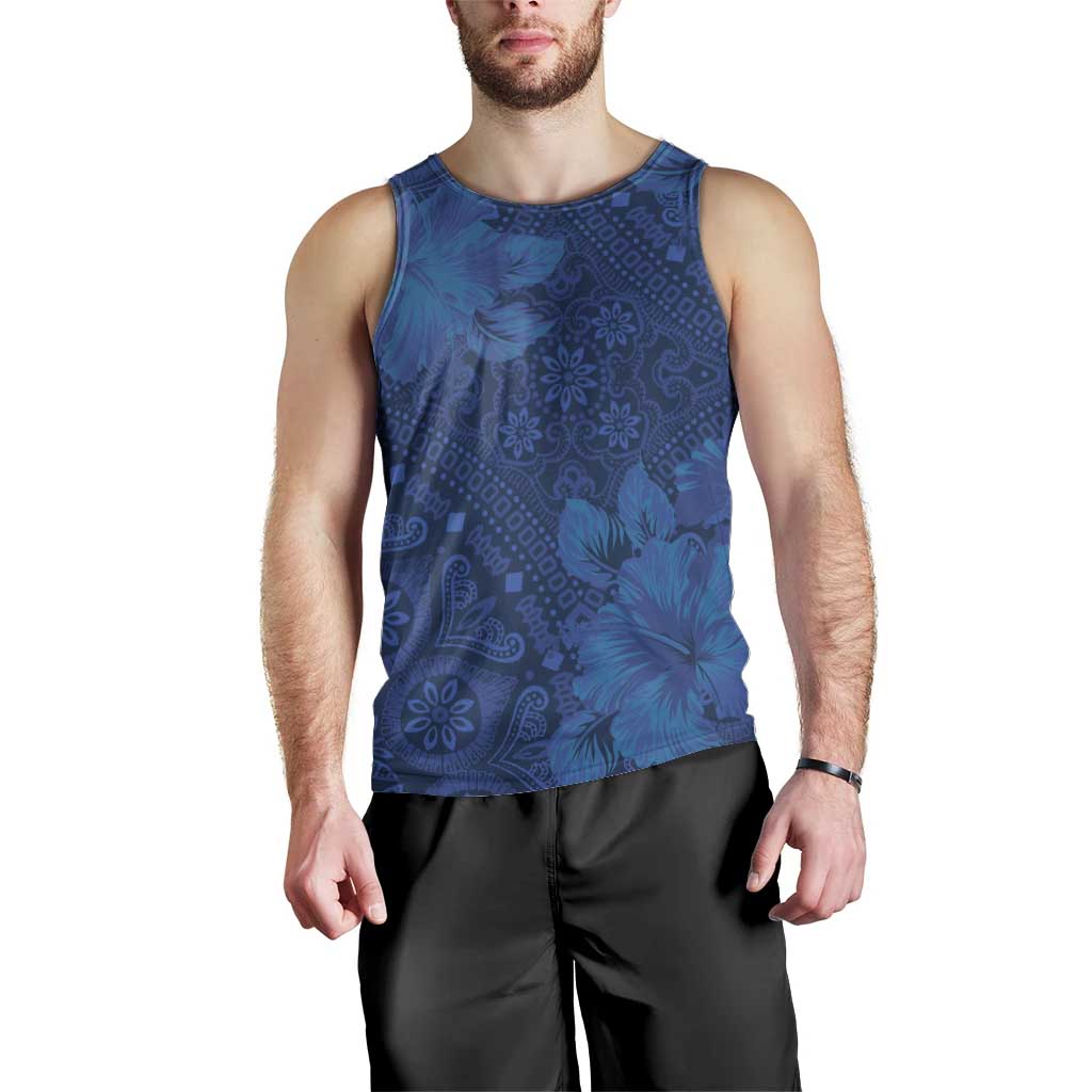 Hibiscus Mix ShweShwe African Pattern Men Tank Top - Wonder Print Shop
