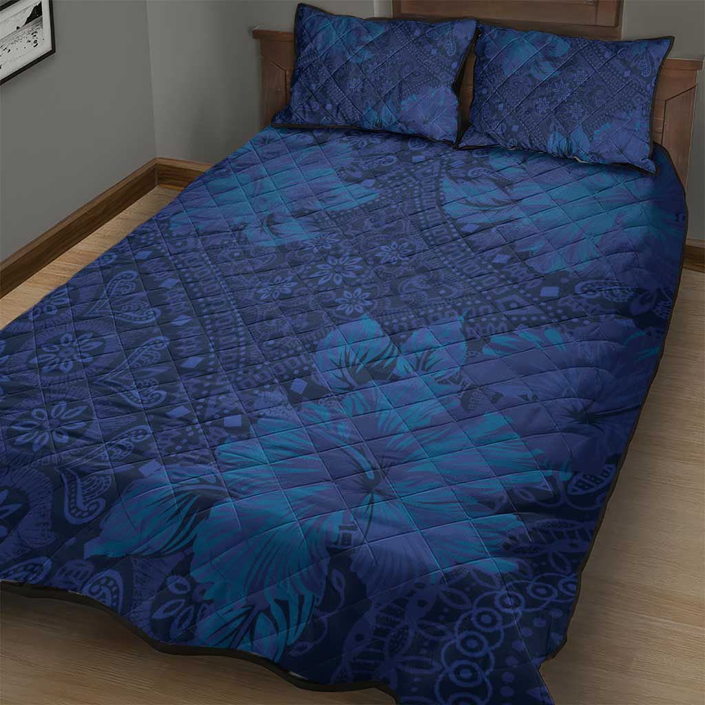 Hibiscus Mix ShweShwe African Pattern Quilt Bed Set - Wonder Print Shop