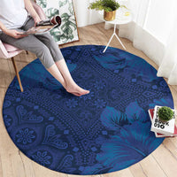 Hibiscus Mix ShweShwe African Pattern Round Carpet - Wonder Print Shop