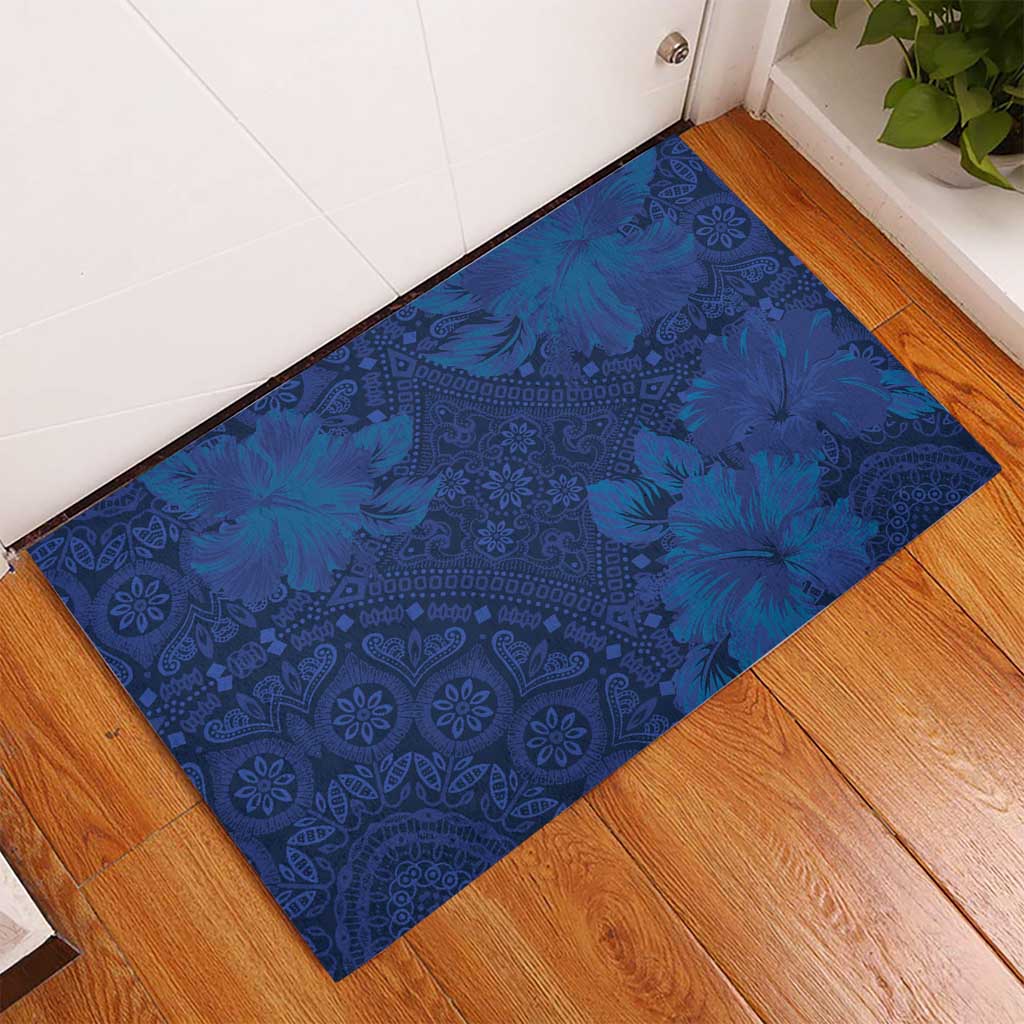 Hibiscus Mix ShweShwe African Pattern Rubber Doormat - Wonder Print Shop