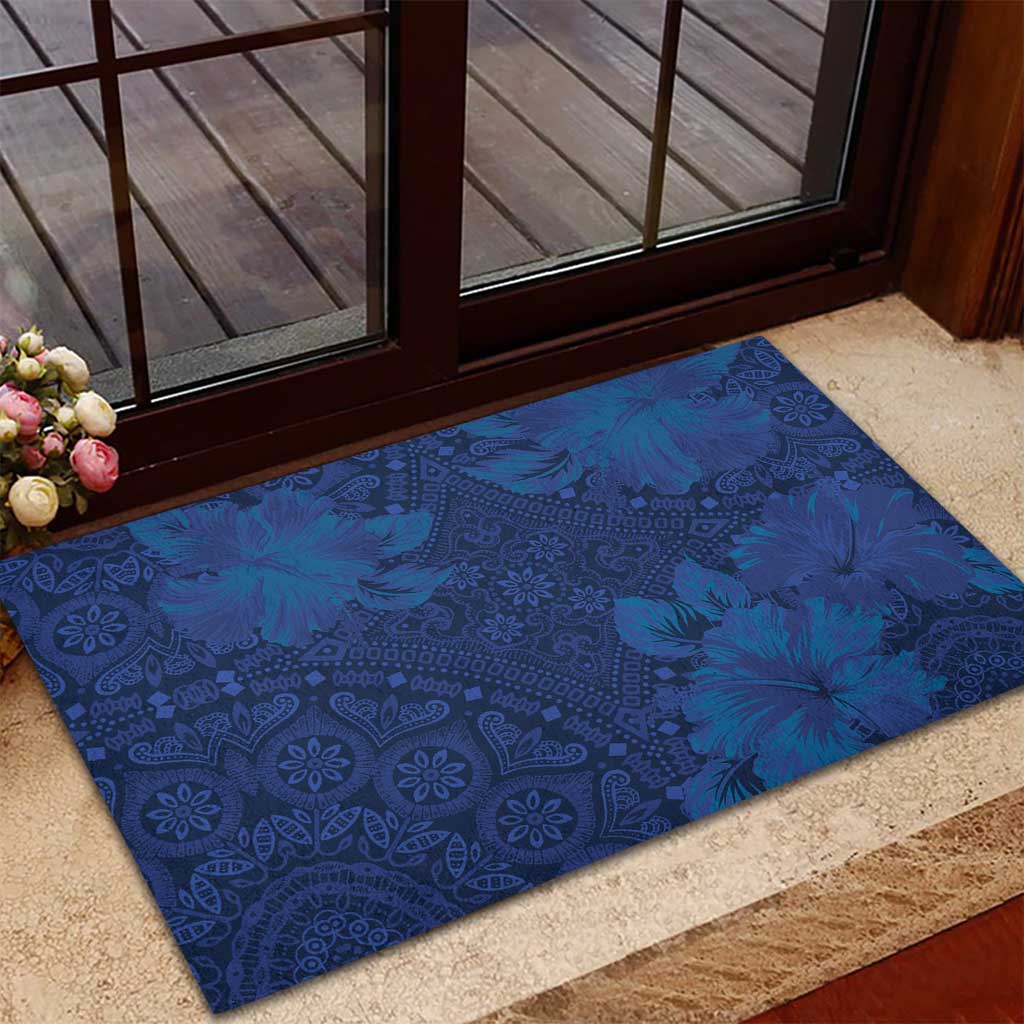 Hibiscus Mix ShweShwe African Pattern Rubber Doormat - Wonder Print Shop