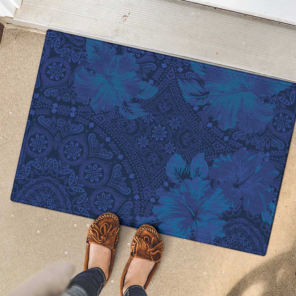 Hibiscus Mix ShweShwe African Pattern Rubber Doormat - Wonder Print Shop