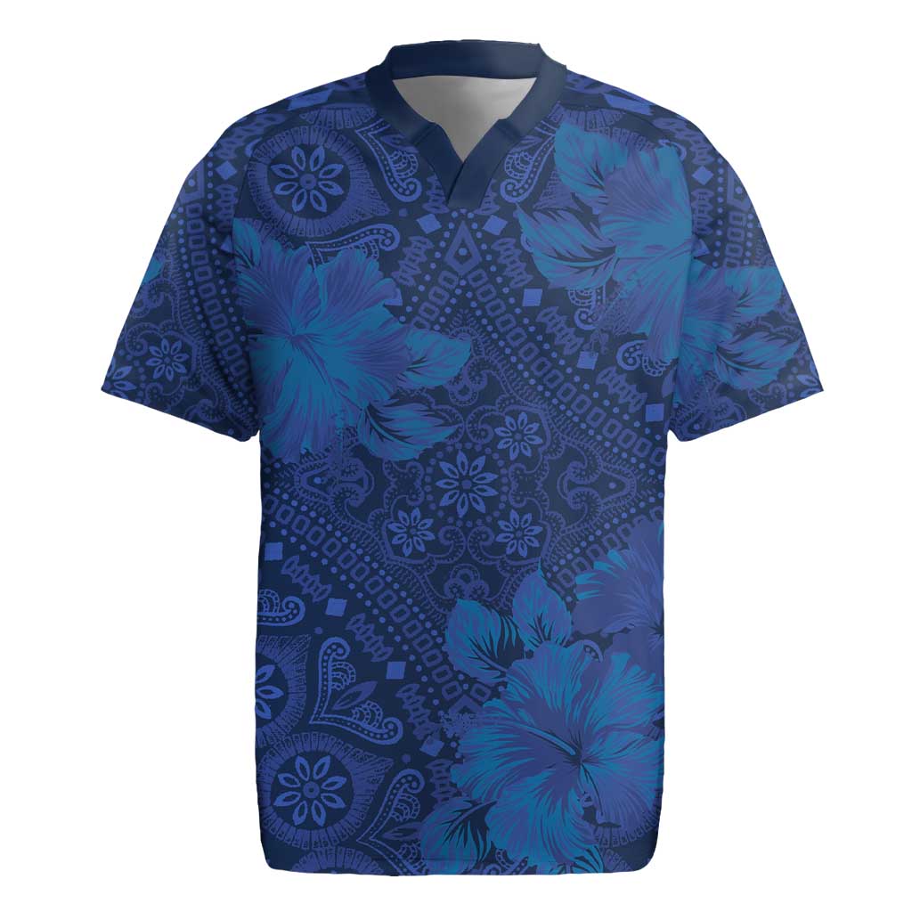 Hibiscus Mix ShweShwe African Pattern Rugby Jersey - Wonder Print Shop