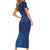 Hibiscus Mix ShweShwe African Pattern Short Sleeve Bodycon Dress - Wonder Print Shop