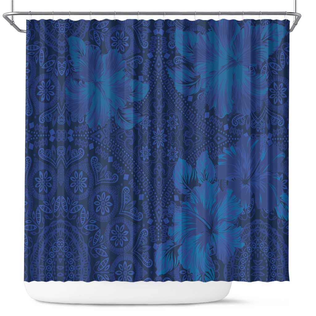 Hibiscus Mix ShweShwe African Pattern Shower Curtain - Wonder Print Shop