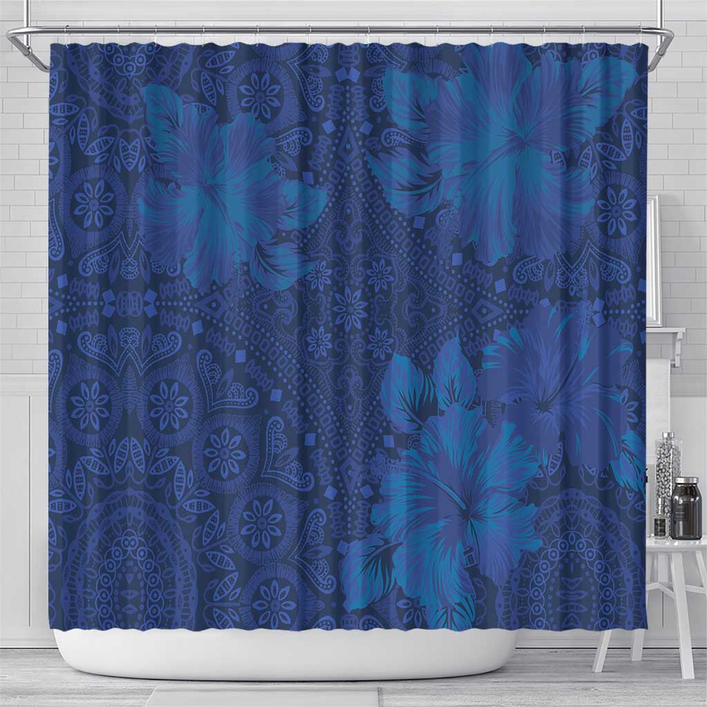 Hibiscus Mix ShweShwe African Pattern Shower Curtain - Wonder Print Shop