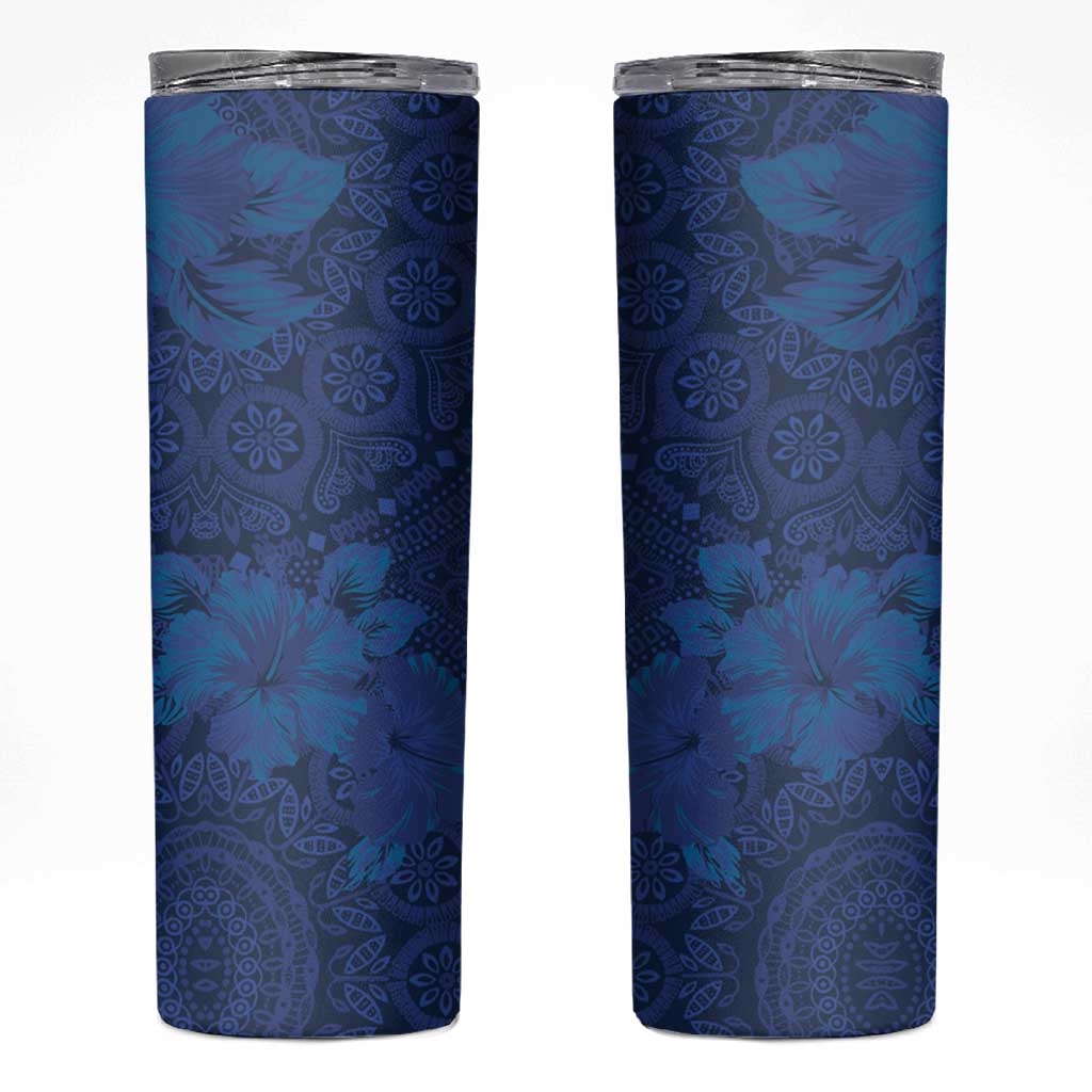 Hibiscus Mix ShweShwe African Pattern Skinny Tumbler - Wonder Print Shop
