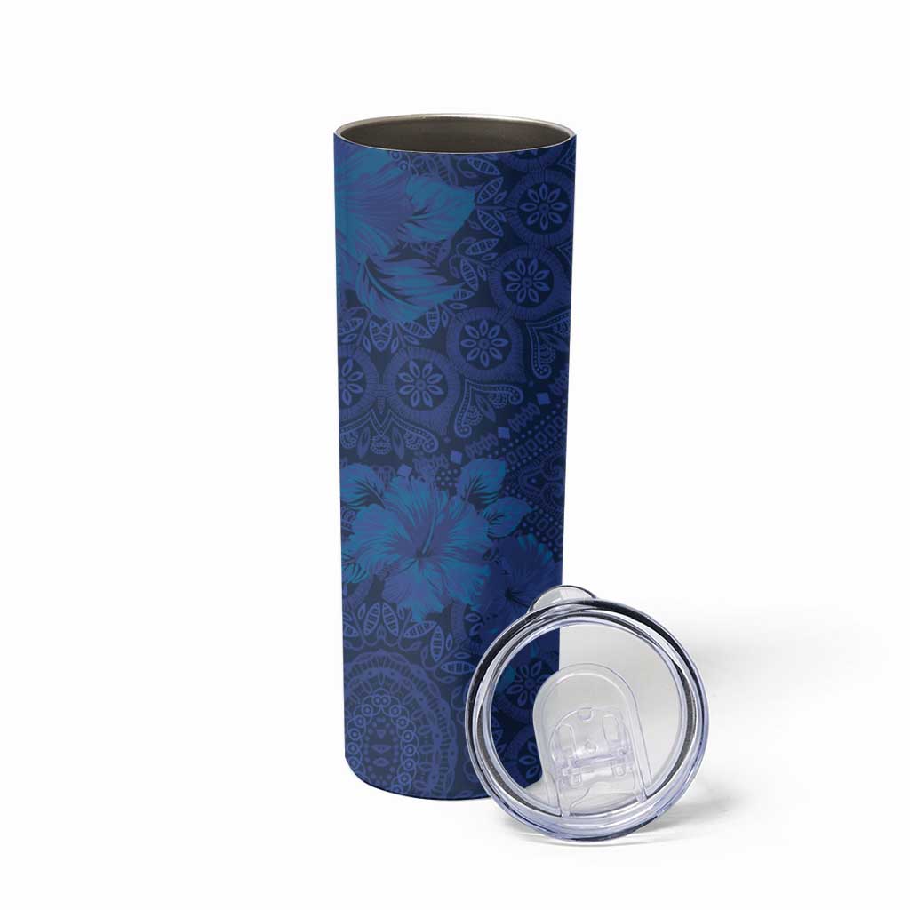 Hibiscus Mix ShweShwe African Pattern Skinny Tumbler - Wonder Print Shop