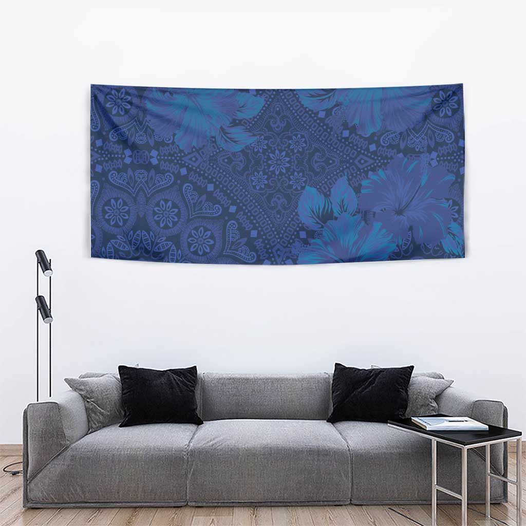 Hibiscus Mix ShweShwe African Pattern Tapestry - Wonder Print Shop