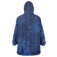 Hibiscus Mix ShweShwe African Pattern Wearable Blanket Hoodie - Wonder Print Shop