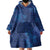 Hibiscus Mix ShweShwe African Pattern Wearable Blanket Hoodie - Wonder Print Shop