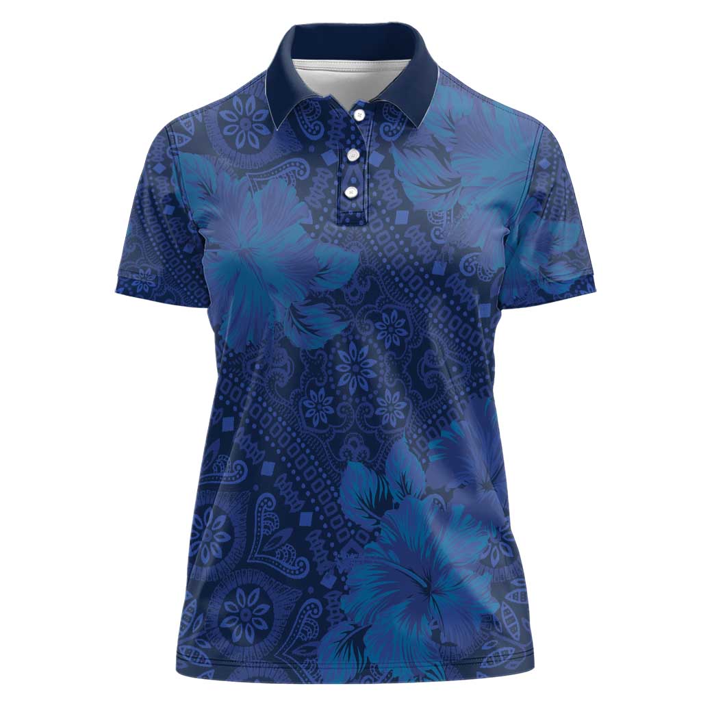 Hibiscus Mix ShweShwe African Pattern Women Polo Shirt - Wonder Print Shop