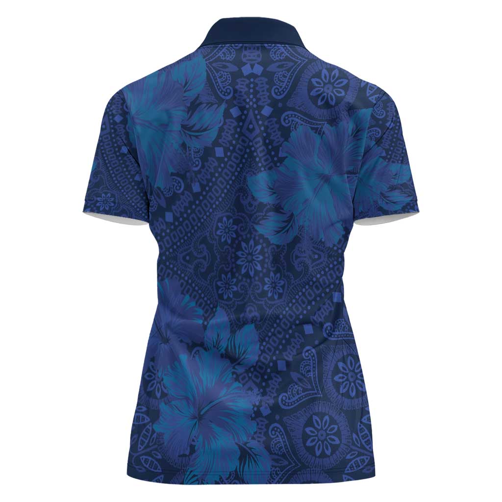 Hibiscus Mix ShweShwe African Pattern Women Polo Shirt - Wonder Print Shop