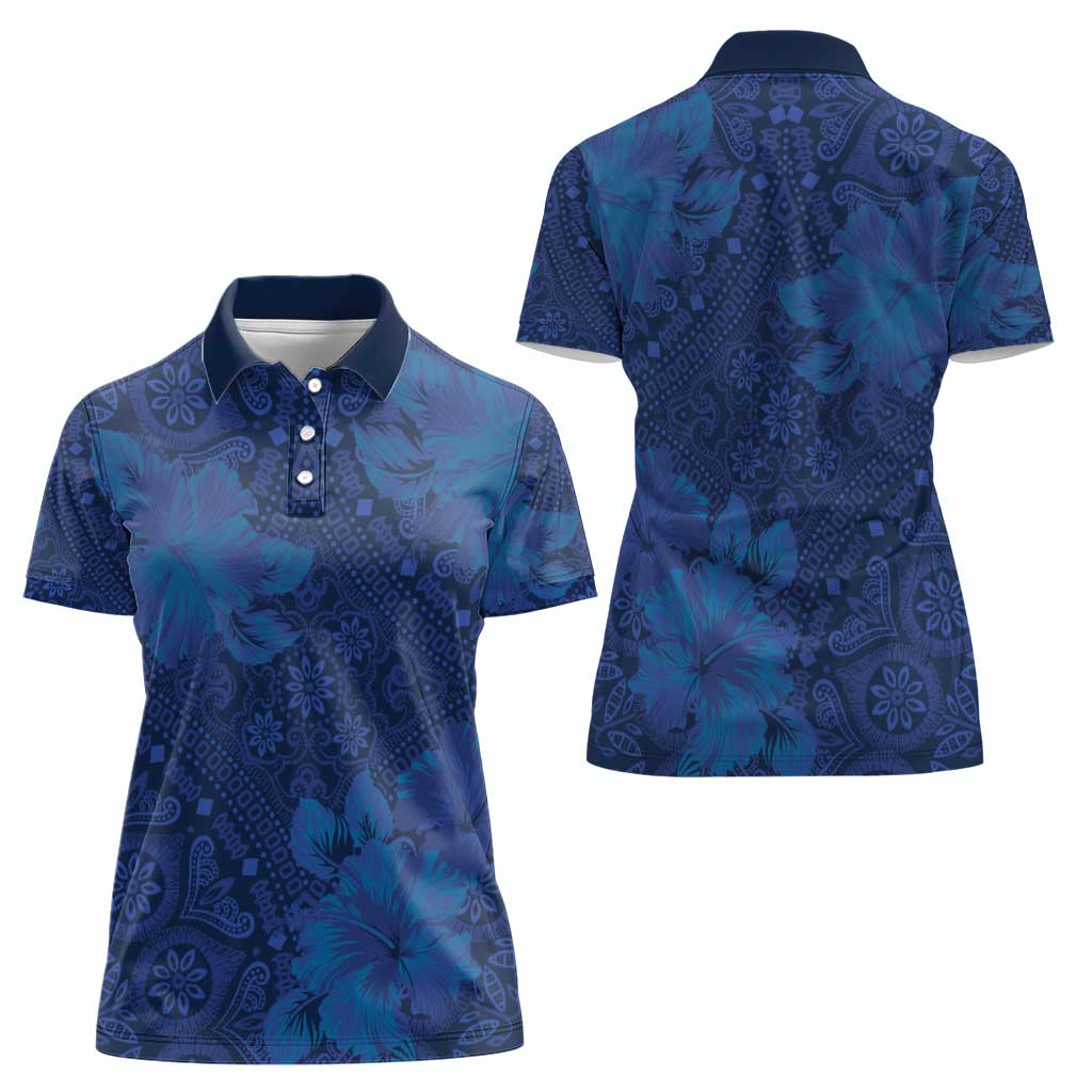 Hibiscus Mix ShweShwe African Pattern Women Polo Shirt - Wonder Print Shop