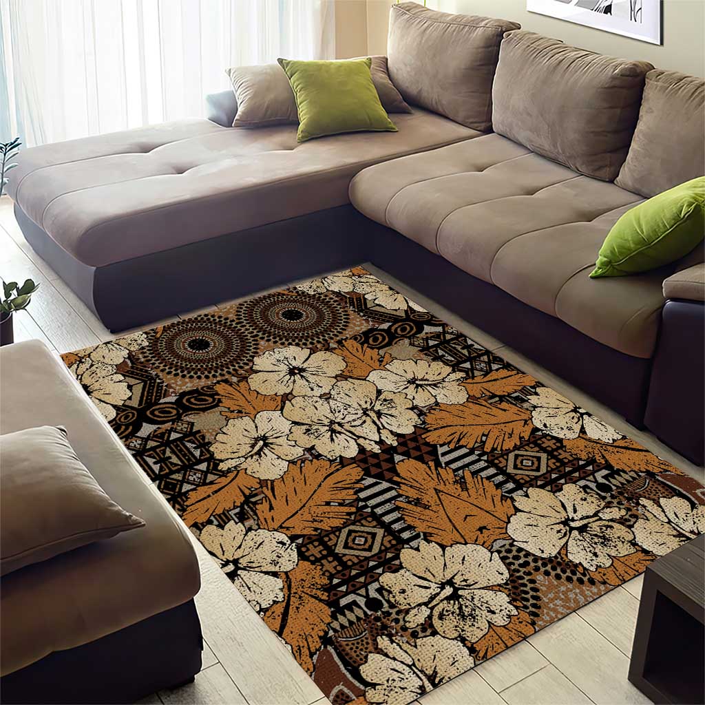 Hibiscus Mix African Pattern Area Rug - Wonder Print Shop