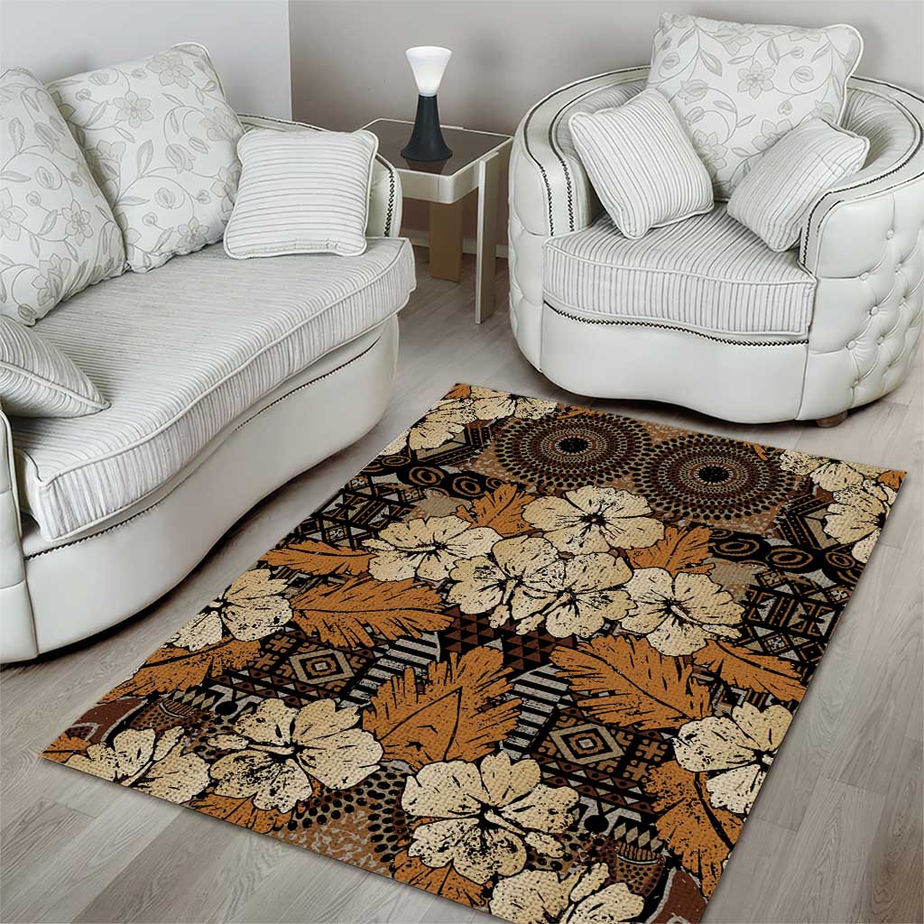 Hibiscus Mix African Pattern Area Rug - Wonder Print Shop