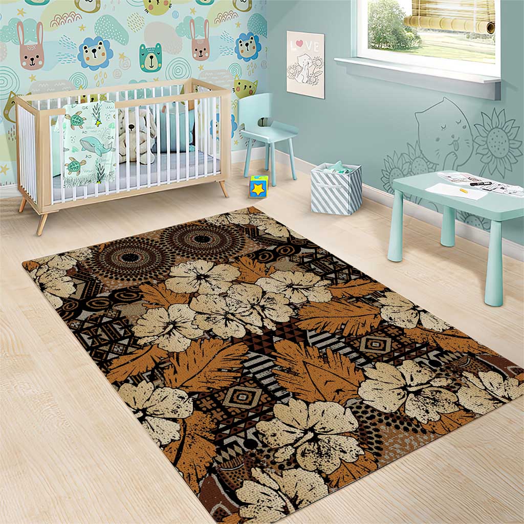 Hibiscus Mix African Pattern Area Rug - Wonder Print Shop