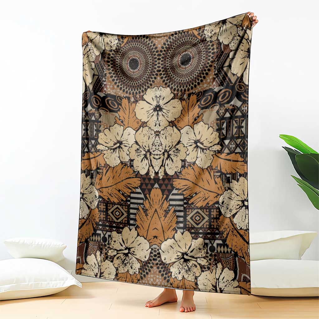 Hibiscus Mix African Pattern Blanket - Wonder Print Shop