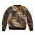Hibiscus Mix African Pattern Bomber Jacket - Wonder Print Shop