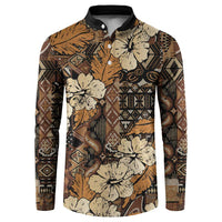 Hibiscus Mix African Pattern Button Sweatshirt - Wonder Print Shop