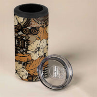 Hibiscus Mix African Pattern 4 in 1 Can Cooler Tumbler - Wonder Print Shop