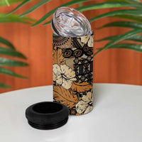 Hibiscus Mix African Pattern 4 in 1 Can Cooler Tumbler - Wonder Print Shop