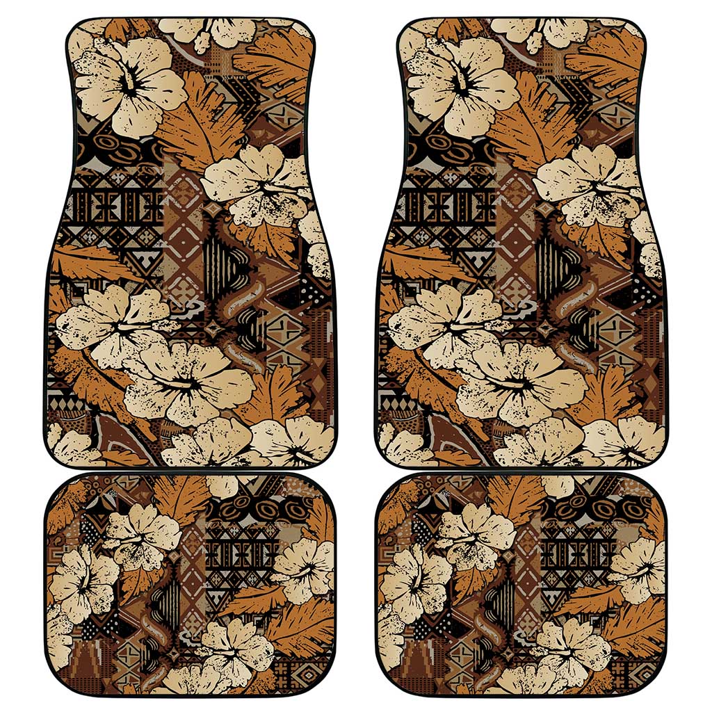 Hibiscus Mix African Pattern Car Mats - Wonder Print Shop