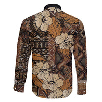 Hibiscus Mix African Pattern Family Matching Long Sleeve Bodycon Dress and Hawaiian Shirt - Wonder Print Shop